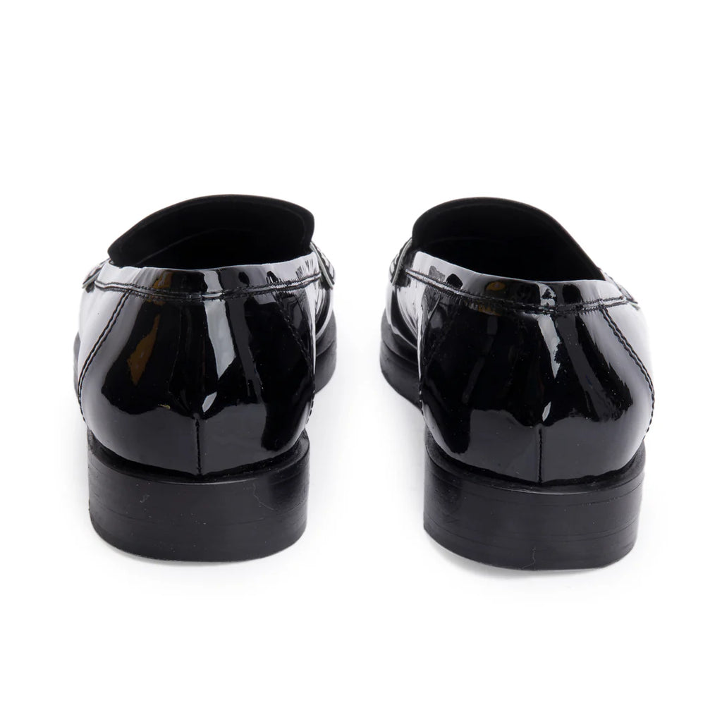 Black Patent Leather CC Logo Loafer, Size 40