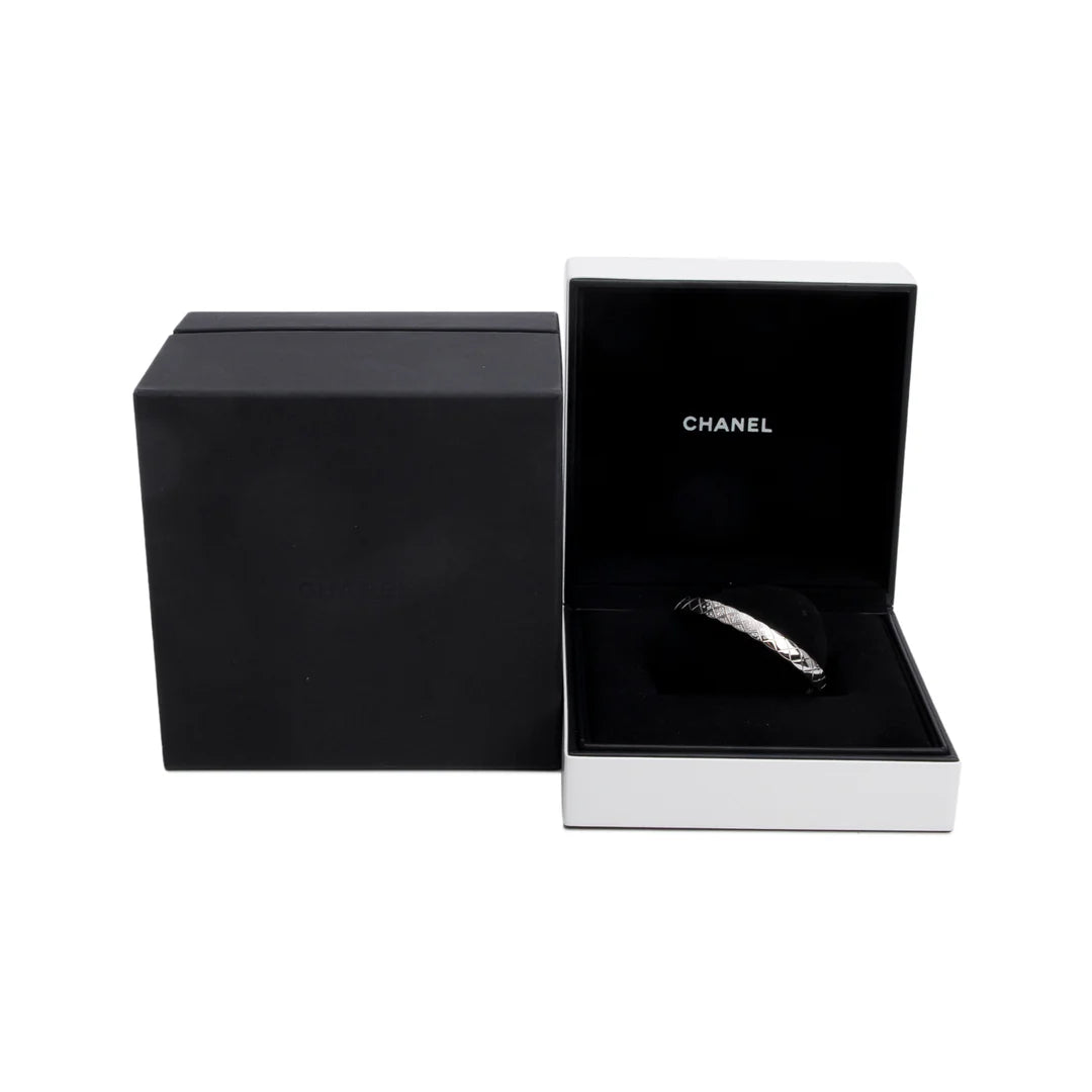 18k White Gold Diamond Coco Crush Bracelet, Size M w/ Box &amp; Certificate Coeur Cult Core