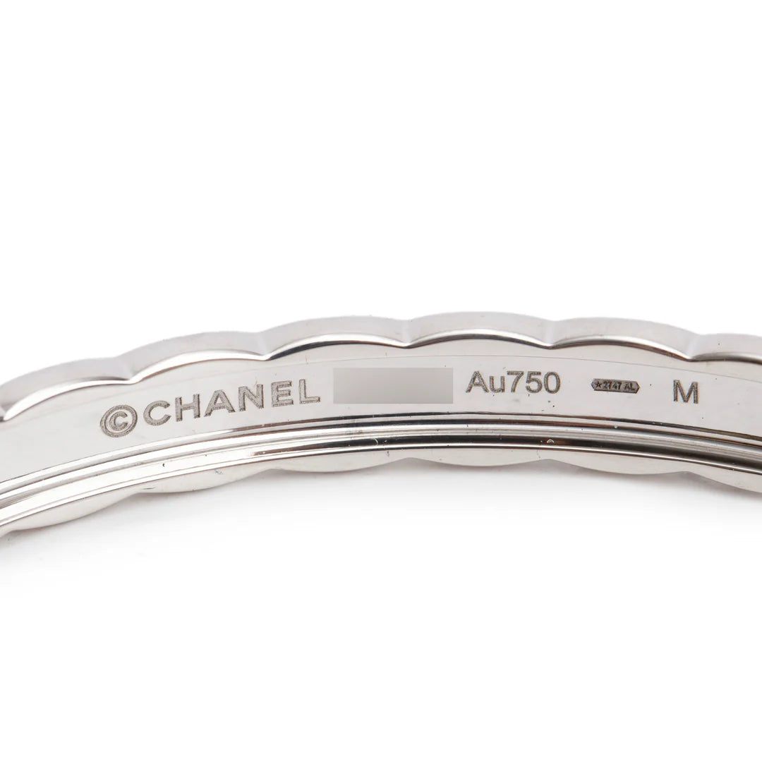 18k White Gold Diamond Coco Crush Bracelet, Size M w/ Box &amp; Certificate Coeur Cult Core