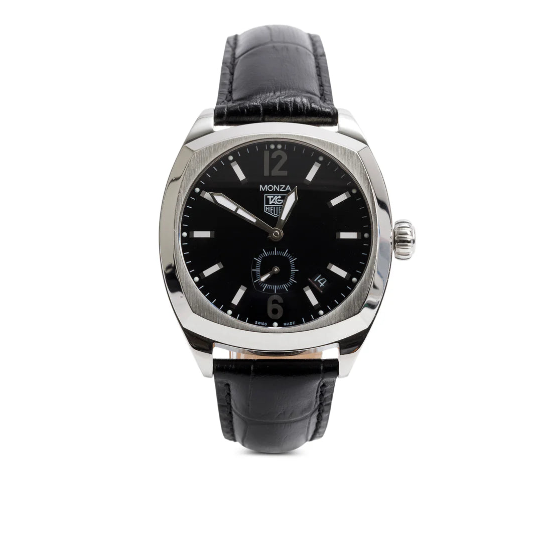 Stainless Steel Monza 38 MM Automatic Watch Black Dial WR2110