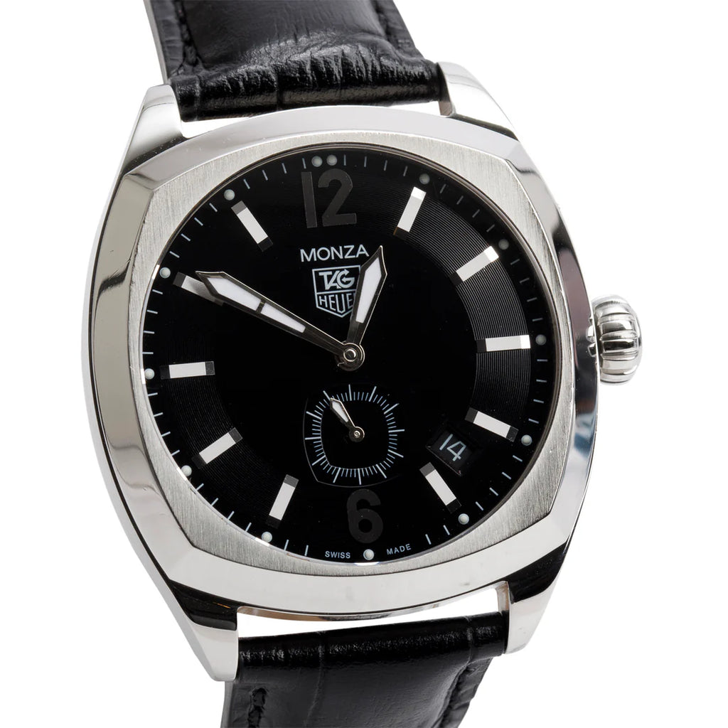 Stainless Steel Monza 38 MM Automatic Watch Black Dial WR2110