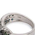 Effy 14k White Gold Multicolor Diamond Ring, Size 7 Coeur Cult Core