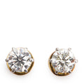 18k Yellow Gold 1.84 tcw. Diamond Stud Earrings Coeur Cult Core