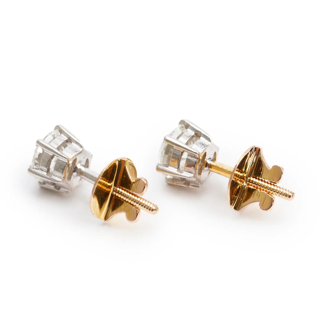 18k Yellow Gold 1.84 tcw. Diamond Stud Earrings Coeur Cult Core