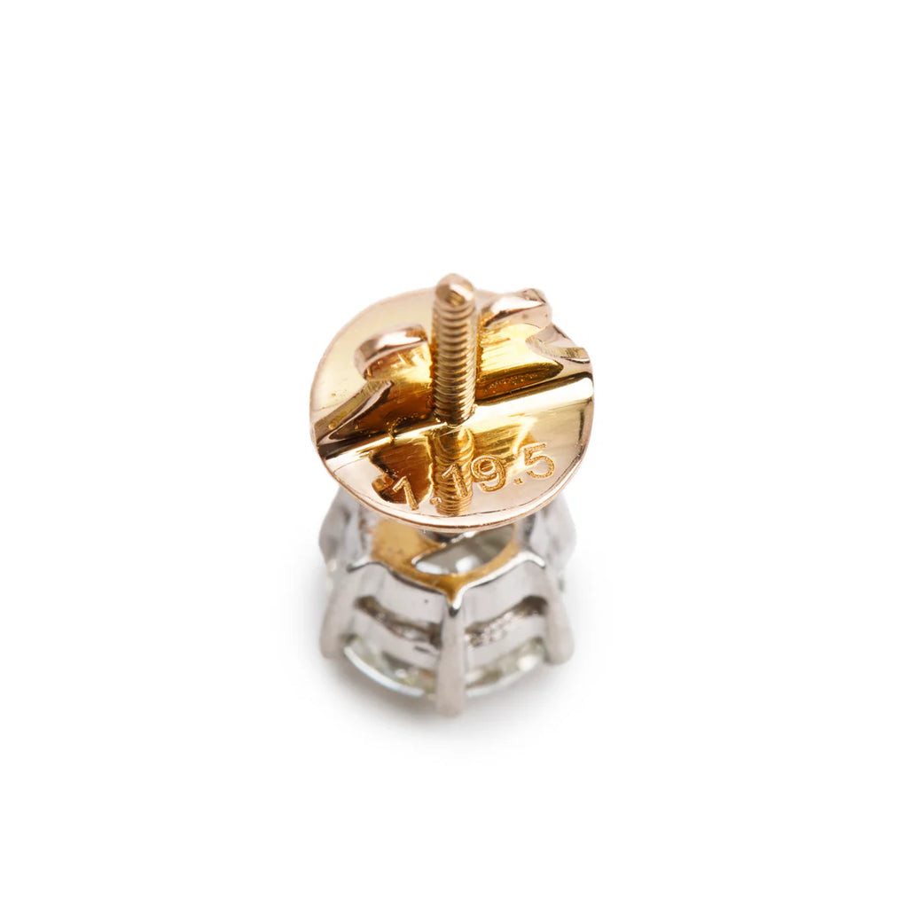 18k Yellow Gold 1.84 tcw. Diamond Stud Earrings Coeur Cult Core