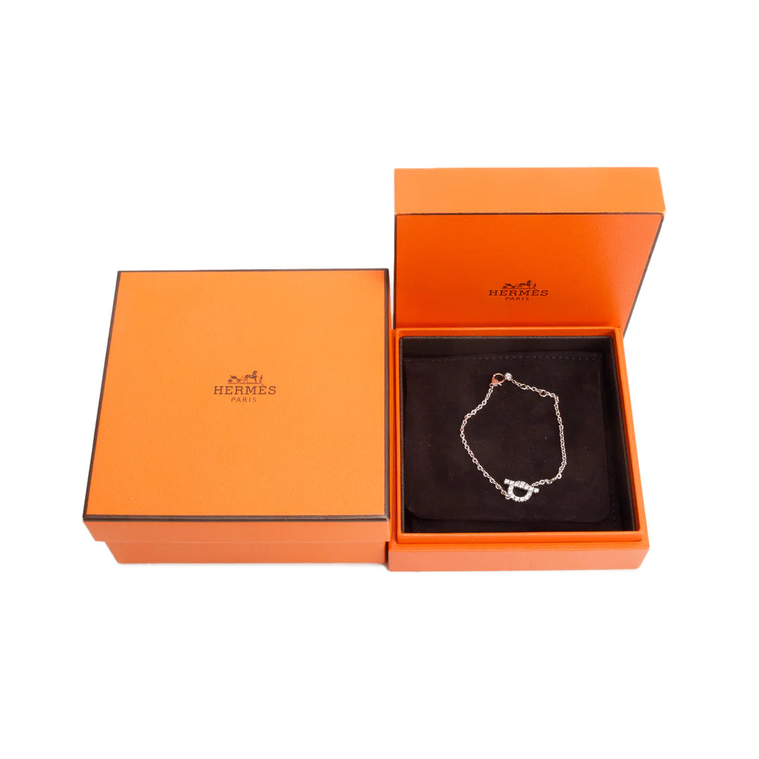 18k White Gold Diamond Finesse Bracelet w/ Box Coeur Cult Core