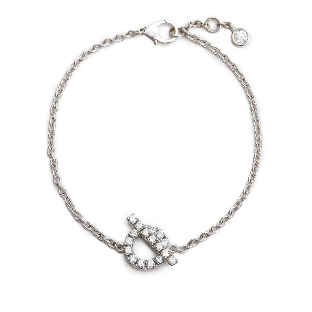 18k White Gold Diamond Finesse Bracelet w/ Box Coeur Cult Core