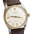Vintage Stainless Steel &amp; 14k Yellow Gold Explorer 34 MM Watch 5501 Coeur Cult Core