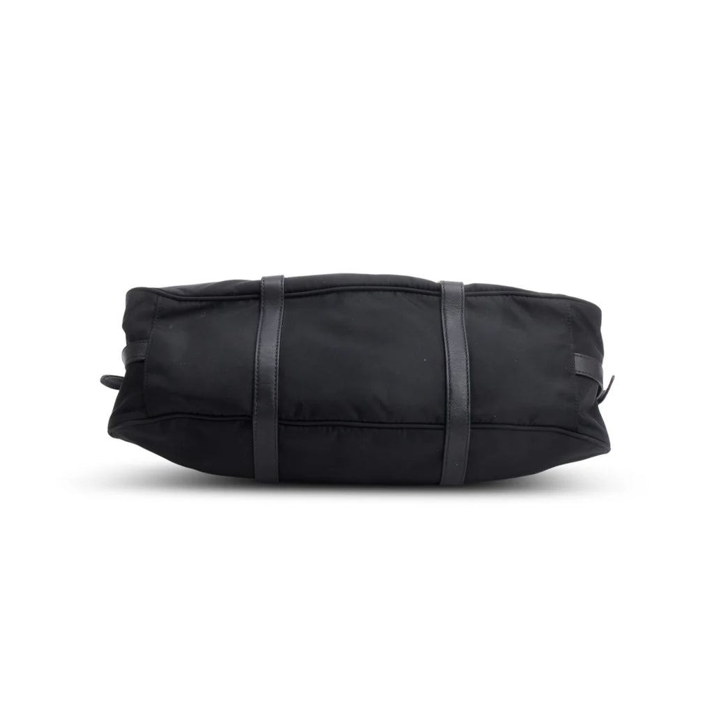 Prada Black Nylon Tessuto Soft Calf Handle Bag