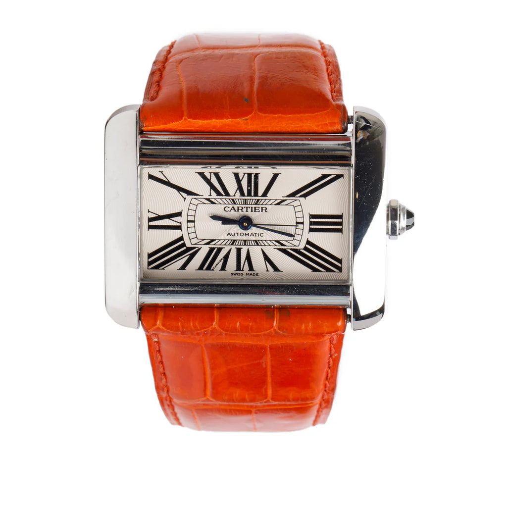 Stainless Steel Tank Divan 38 MM Automatic Watch 2612 w/ Extra Straps