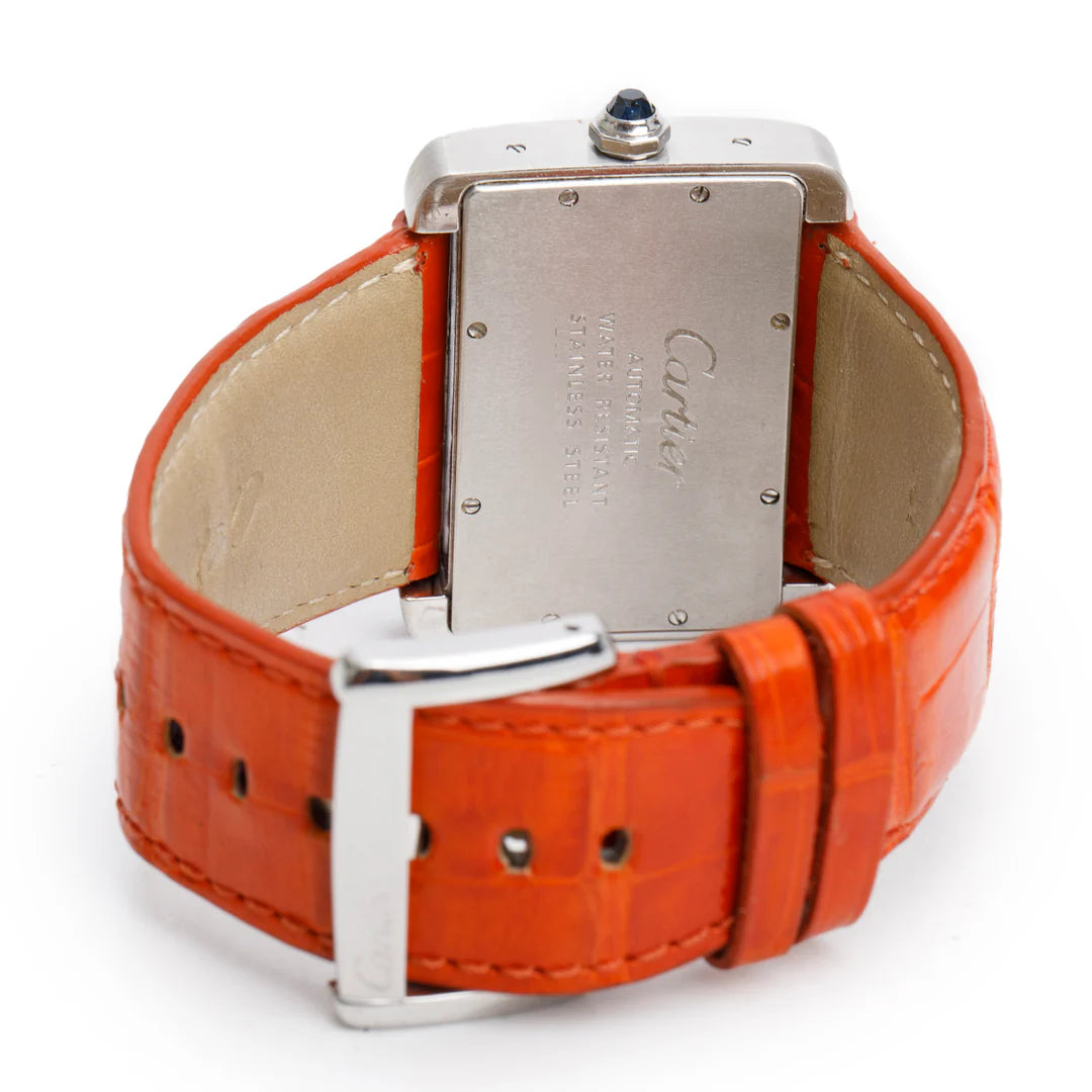 Stainless Steel Tank Divan 38 MM Automatic Watch 2612 w/ Extra Straps