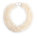 Paloma Picasso Sterling Silver Torsade Pearl Necklace w/ Box Coeur Cult Core