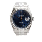 Stainless Steel Datejust 36 MM Automatic Watch Blue Dial 16220 w/ Box &amp; Papers