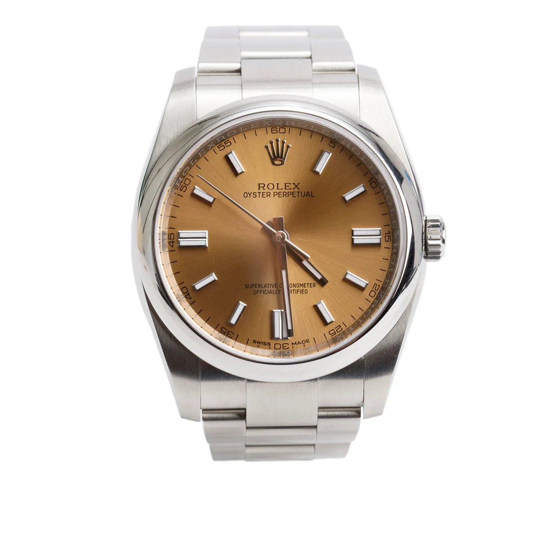 Stainless Steel Oyster Perpetual 36 MM Watch White GrapeDial 116000 w/ Box &amp; Papers