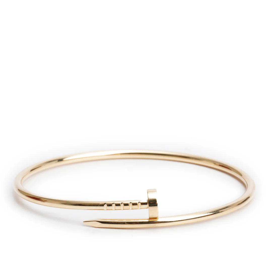 2025 18k Yellow Gold Juste Un Clou Bracelet, Small Model Size 17 w/ Box &amp; Certificate Coeur Cult Core