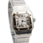 Stainless Steel &amp; 18k Yellow Gold Santos De Galbee Quartz Watch, Small Model 1567 w/ Box &amp; Papers Coeur Cult Core