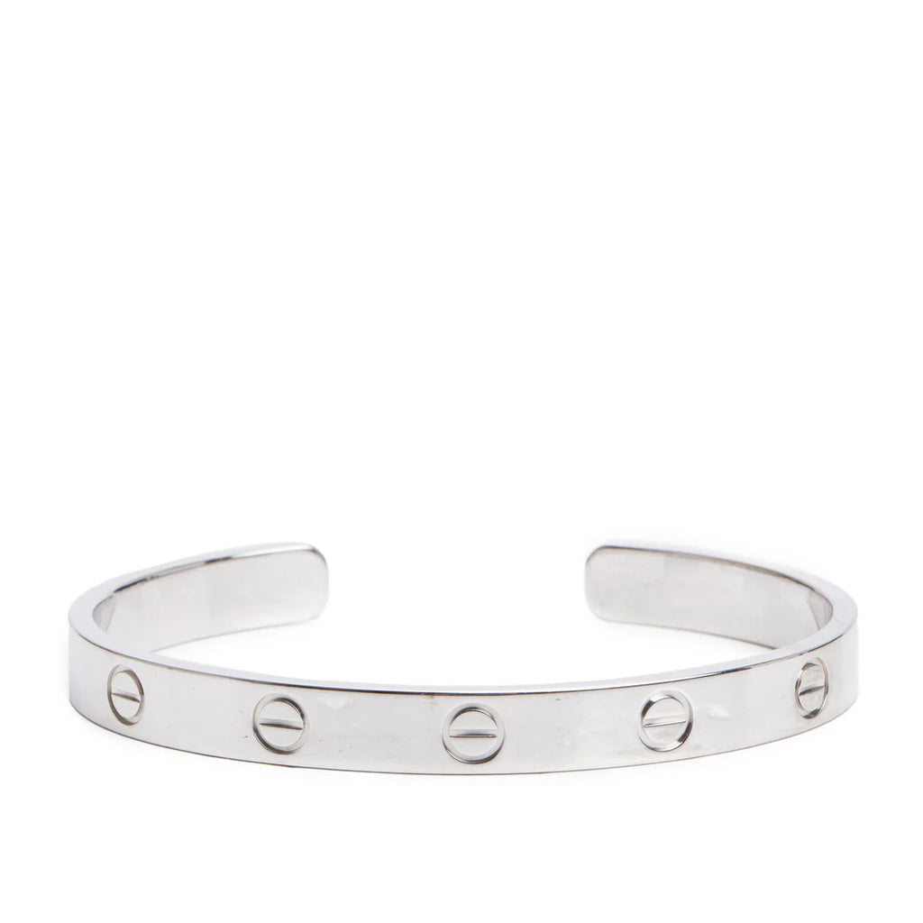 18k White Gold Love Cuff, Size 17 Coeur Cult Core