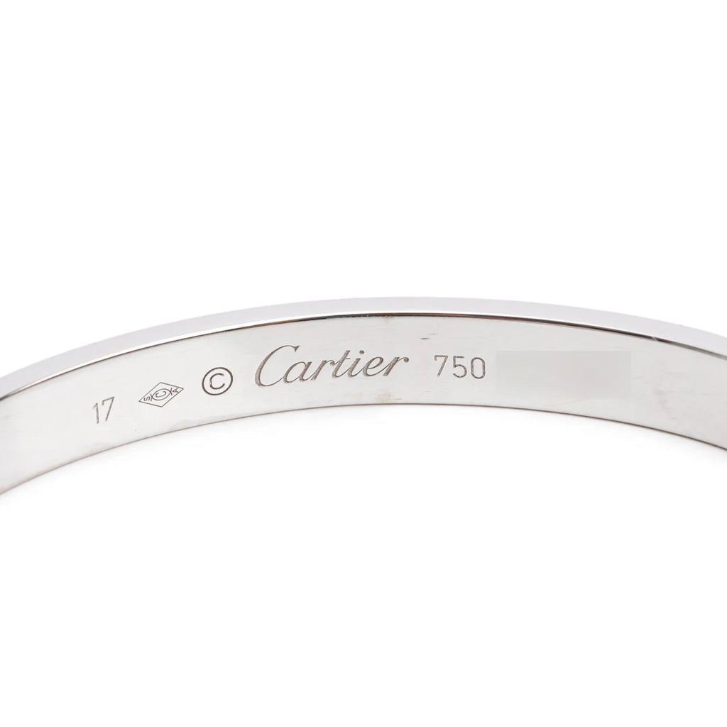 18k White Gold Love Cuff, Size 17 Coeur Cult Core