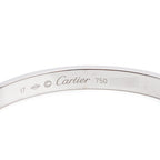 18k White Gold Love Cuff, Size 17 Coeur Cult Core