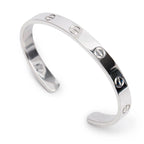 18k White Gold Love Cuff, Size 17 Coeur Cult Core