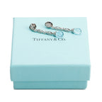 Platinum Aquamarine &amp; Diamond Drop Earrings w/ Box &amp; Papers Coeur Cult Core