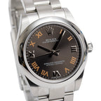 Stainless Steel Oyster Perpetual 31 MM Automatic Watch Dark Grey Dial 177200 w/ Box &amp; Papers