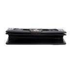 Black Python Patent Leather Boy Flap Clutch w/ Box &amp; Authenticity Card