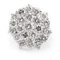 14k White Gold 4.35 tcw. Diamond Cluster Ring, Size 6.25 Coeur Cult Core