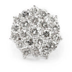 14k White Gold 4.35 tcw. Diamond Cluster Ring, Size 6.25 Coeur Cult Core