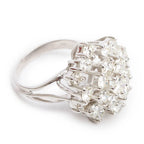 14k White Gold 4.35 tcw. Diamond Cluster Ring, Size 6.25 Coeur Cult Core