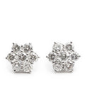 18k White Gold 2.40 tcw. Diamond Cluster Stud Earrings Coeur Cult Core