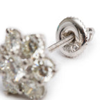 18k White Gold 2.40 tcw. Diamond Cluster Stud Earrings Coeur Cult Core