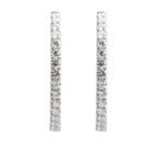 18k White Gold 1.68 tcw. Diamond Hoop Earrings Coeur Cult Core