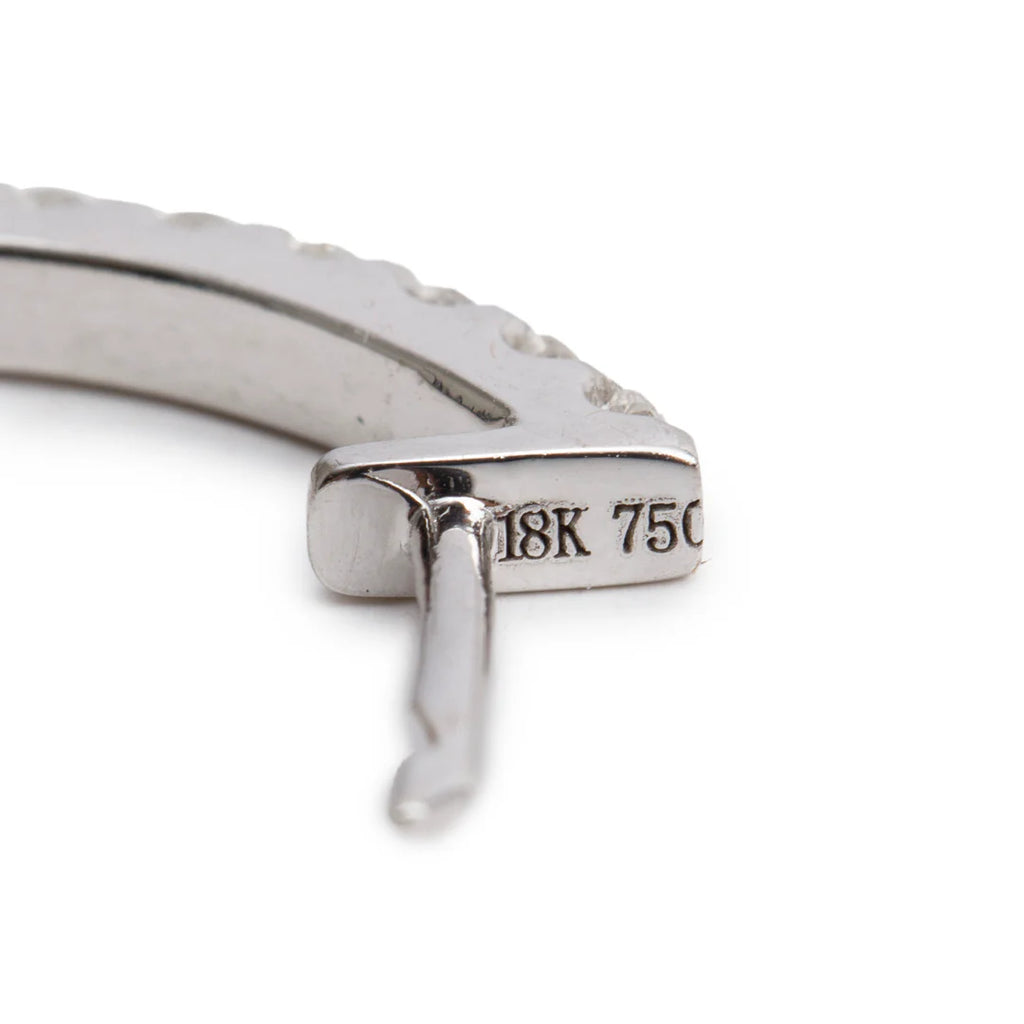 18k White Gold 1.68 tcw. Diamond Hoop Earrings Coeur Cult Core