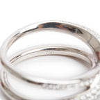 18k White Gold Pave Diamond 'X' Top Ring, Size 5.5 Coeur Cult Core