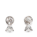 18k White Gold 1.35 tcw. Diamond Earrings Coeur Cult Core