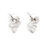 18k White Gold 1.35 tcw. Diamond Earrings Coeur Cult Core