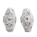 18k White and Yellow Gold Pave Diamond Huggie Earrings Coeur Cult Core