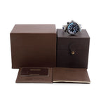 Stainless Steel &amp; Blue PVD Tambour Street Diver 44 MM Automatic Watch QA121 w/ Box &amp; Papers