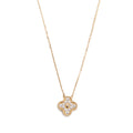 2025 18k Yellow Gold Diamond Vintage Alhambra Pendant Necklace w/ Box, Certificate &amp; Receipt