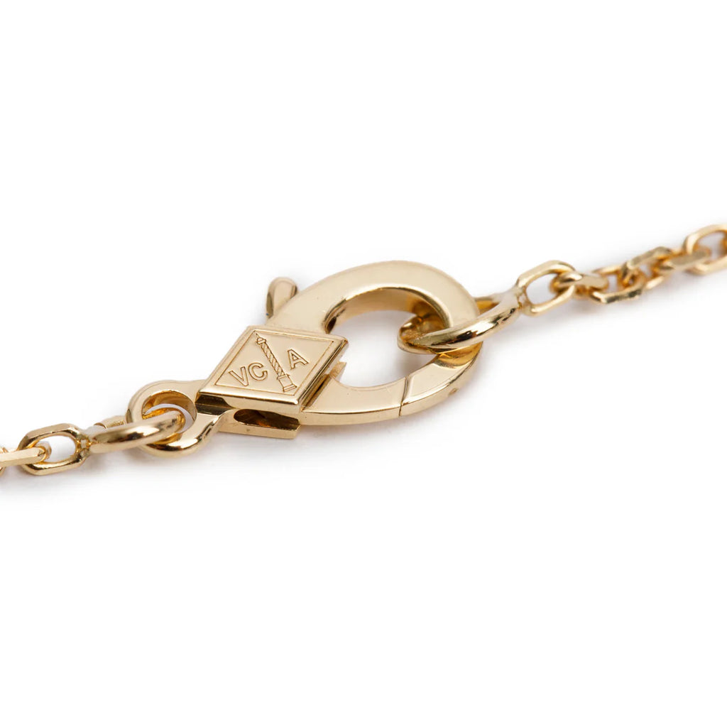 2025 18k Yellow Gold Diamond Vintage Alhambra Pendant Necklace w/ Box, Certificate &amp; Receipt