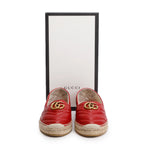 Red Matelasse Nappa Leather GG Marmont Espadrille, Size 39 w/ Box
