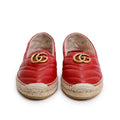 Red Matelasse Nappa Leather GG Marmont Espadrille, Size 39 w/ Box