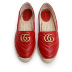 Red Matelasse Nappa Leather GG Marmont Espadrille, Size 39 w/ Box