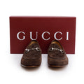 Brown GG Suede Horsebit Accent Loafers, Men's Size 9 w/ Box