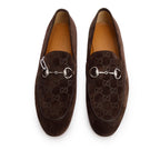 Brown GG Suede Horsebit Accent Loafers, Men's Size 9 w/ Box