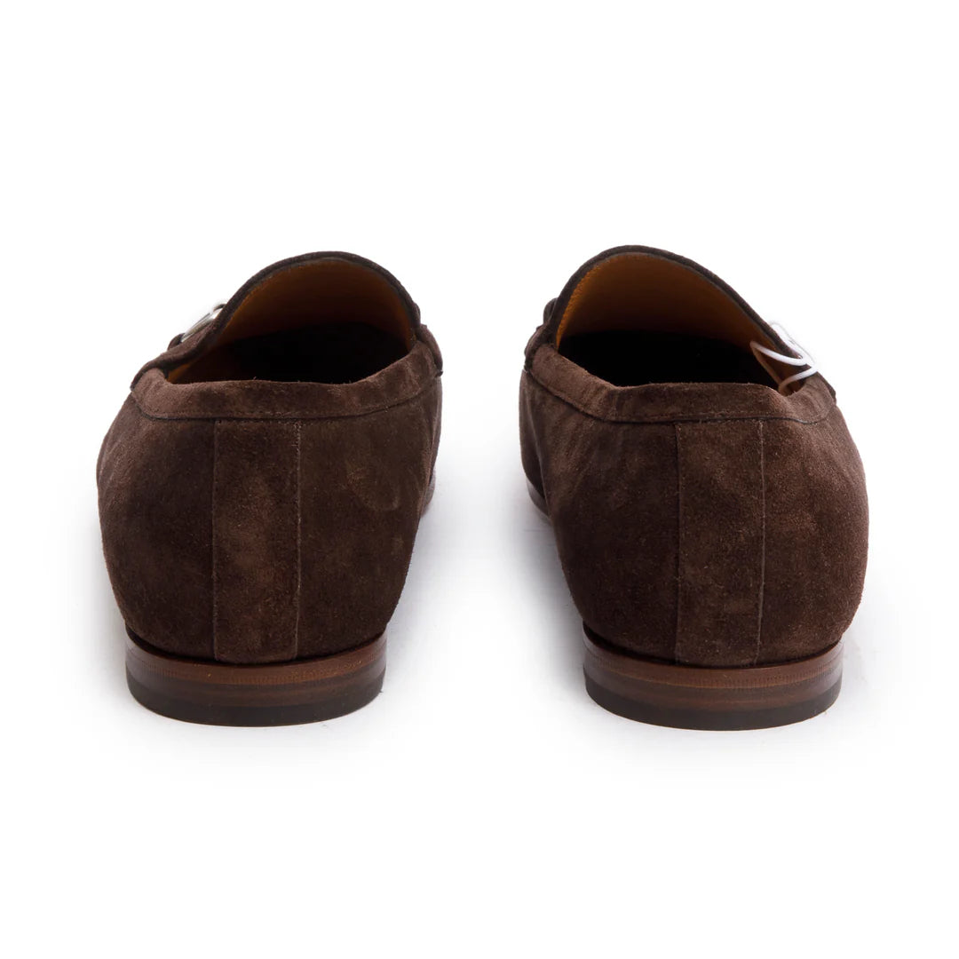 Brown GG Suede Horsebit Accent Loafers, Men's Size 9 w/ Box
