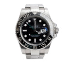 Stainless Steel GMT-Master II 40 MM Automatic Watch Black Dial 116710 w/ Box
