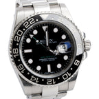 Stainless Steel GMT-Master II 40 MM Automatic Watch Black Dial 116710 w/ Box