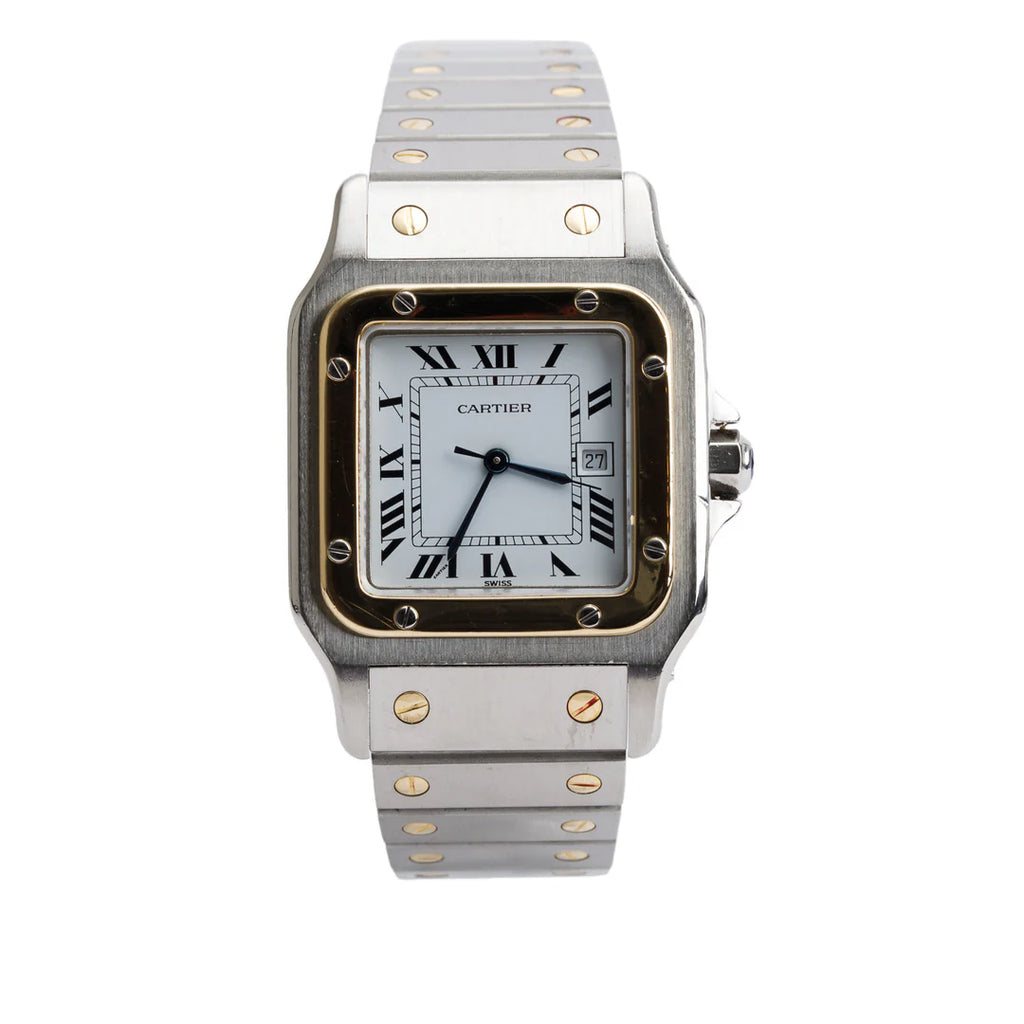 Stainless Steel &amp; 18k Yellow Gold Santos De Galbee Automatic Watch, Medium Model 2961